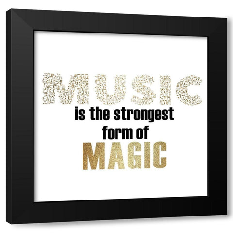 Music 2 Black Modern Wood Framed Art Print with Double Matting by Kimberly, Allen