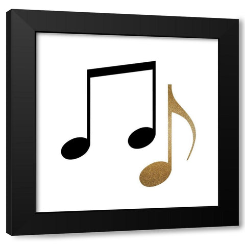 Music 3 Black Modern Wood Framed Art Print by Kimberly, Allen