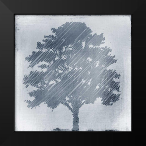 Frosted Tree Silhouette 2 Black Modern Wood Framed Art Print by Allen, Kimberly