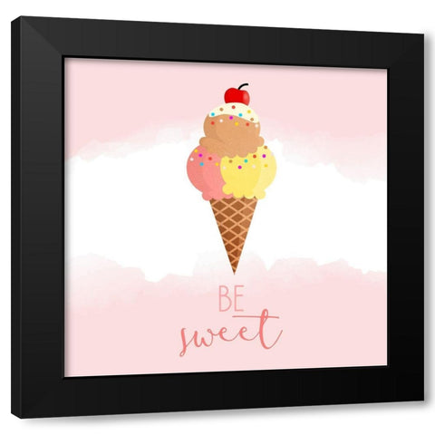 Sweet 2 Black Modern Wood Framed Art Print with Double Matting by Kimberly, Allen