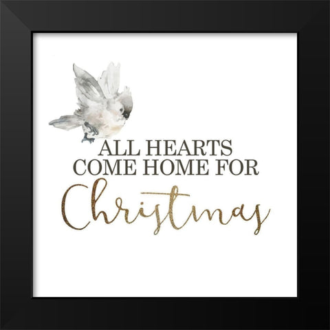 All Hearts Black Modern Wood Framed Art Print by Kimberly, Allen