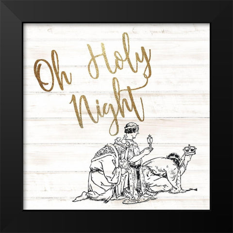 Oh Holy Night Wisemen V2 Black Modern Wood Framed Art Print by Allen, Kimberly