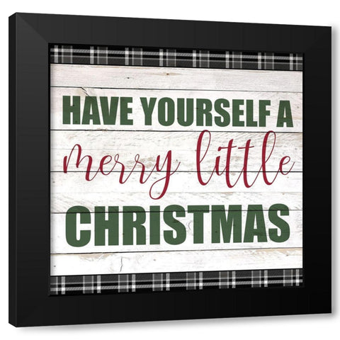 Merry Little Black Modern Wood Framed Art Print with Double Matting by Kimberly, Allen
