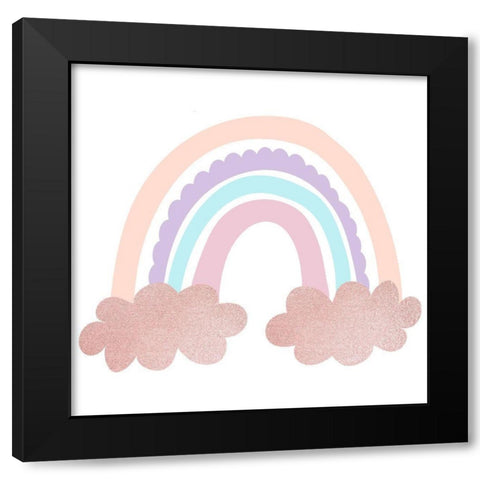 Pastel Rainbow 2 Black Modern Wood Framed Art Print by Kimberly, Allen