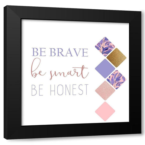 Be Strong 2 Black Modern Wood Framed Art Print by Kimberly, Allen
