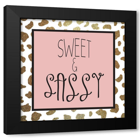 Sassy 2 Black Modern Wood Framed Art Print with Double Matting by Kimberly, Allen