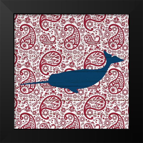 Whale Tail 2 Black Modern Wood Framed Art Print by Kimberly, Allen