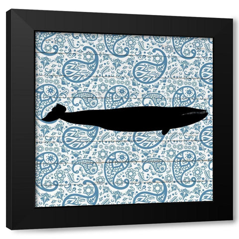 Whale Tail 3 Black Modern Wood Framed Art Print with Double Matting by Kimberly, Allen