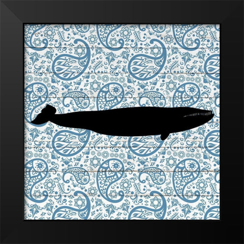 Whale Tail 3 Black Modern Wood Framed Art Print by Kimberly, Allen