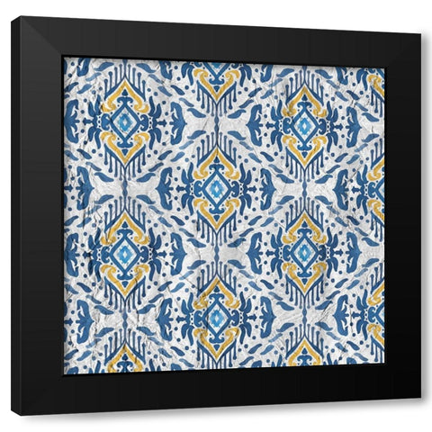 Ikat 2 Black Modern Wood Framed Art Print by Kimberly, Allen