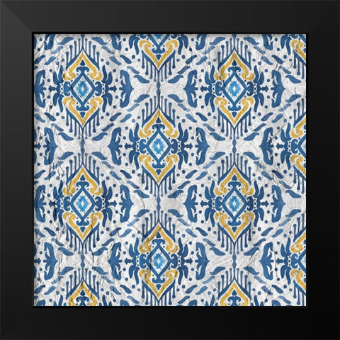 Ikat 2 Black Modern Wood Framed Art Print by Kimberly, Allen