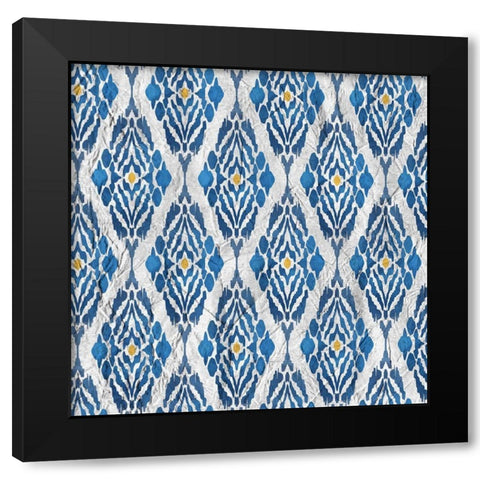 Ikat 3 Black Modern Wood Framed Art Print by Kimberly, Allen