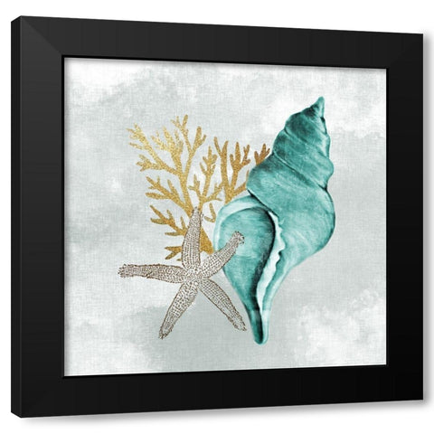 The Voice of the Sea 4 Black Modern Wood Framed Art Print by Allen, Kimberly