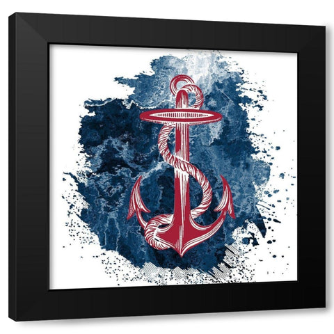 Free as the Sea 2 Black Modern Wood Framed Art Print with Double Matting by Kimberly, Allen