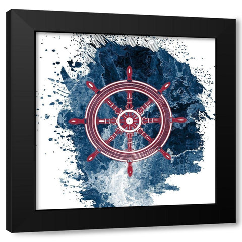Free as the Sea 3 Black Modern Wood Framed Art Print with Double Matting by Kimberly, Allen