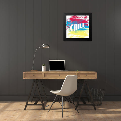 Chill Black Modern Wood Framed Art Print by Kimberly, Allen