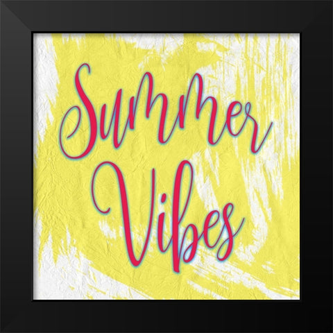 Summer Vibes 2 Black Modern Wood Framed Art Print by Kimberly, Allen