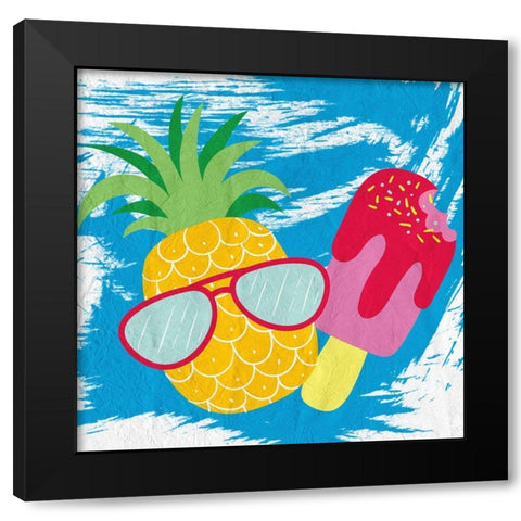 Summer Vibes 3 Black Modern Wood Framed Art Print with Double Matting by Kimberly, Allen
