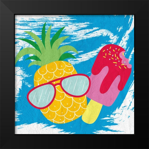 Summer Vibes 3 Black Modern Wood Framed Art Print by Kimberly, Allen