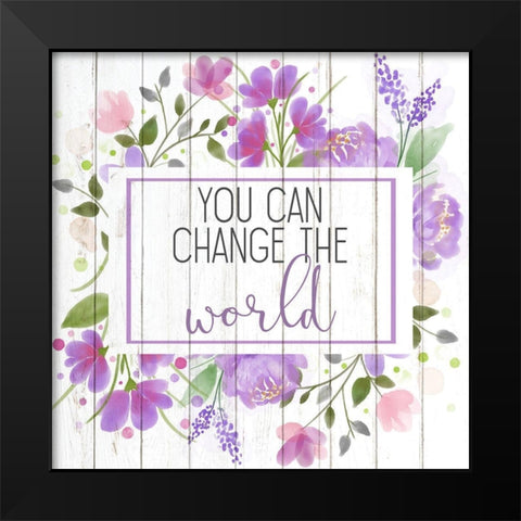 You Can Black Modern Wood Framed Art Print by Kimberly, Allen