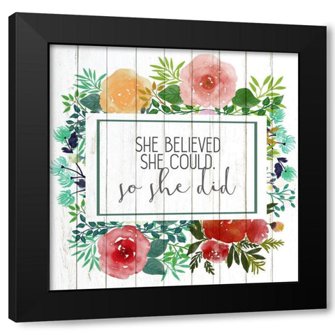 She Believed 2 Black Modern Wood Framed Art Print with Double Matting by Allen, Kimberly