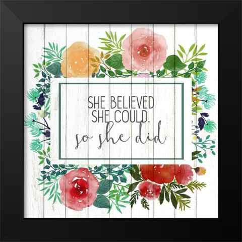 She Believed 2 Black Modern Wood Framed Art Print by Allen, Kimberly