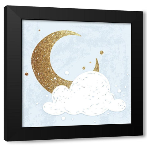 Good Night 1 v2 Black Modern Wood Framed Art Print with Double Matting by Kimberly, Allen