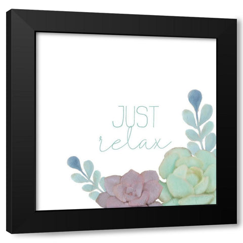 Just Breathe 2 Black Modern Wood Framed Art Print by Kimberly, Allen
