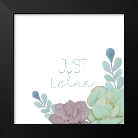 Just Breathe 2 Black Modern Wood Framed Art Print by Kimberly, Allen