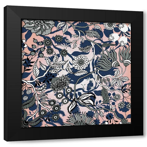 Tropic Flower 1 Black Modern Wood Framed Art Print with Double Matting by Kimberly, Allen