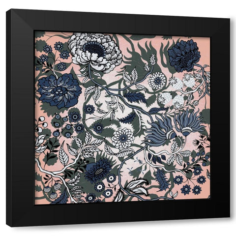 Tropic Flower 2 Black Modern Wood Framed Art Print with Double Matting by Kimberly, Allen