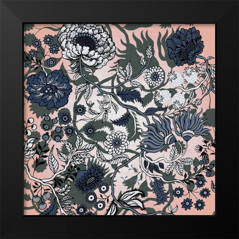 Tropic Flower 2 Black Modern Wood Framed Art Print by Kimberly, Allen