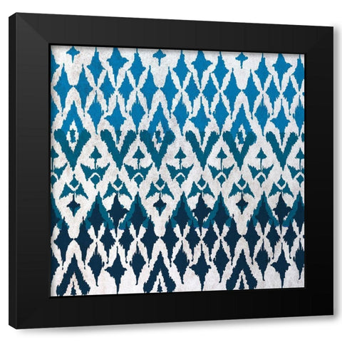 Ikat 2 Black Modern Wood Framed Art Print with Double Matting by Kimberly, Allen