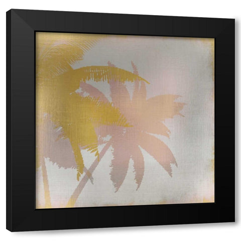 Palms at Sunset 1 Black Modern Wood Framed Art Print with Double Matting by Allen, Kimberly