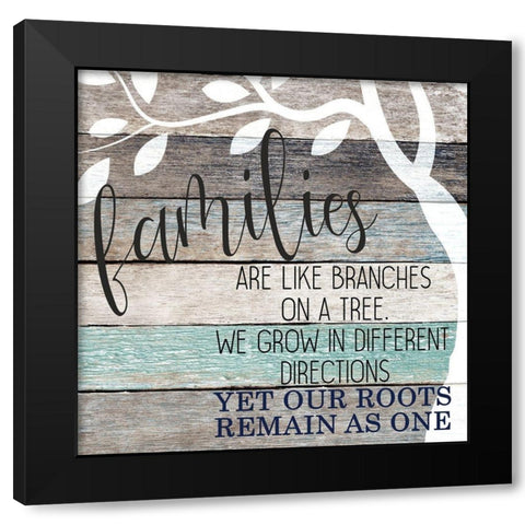 Family Roots Black Modern Wood Framed Art Print by Kimberly, Allen