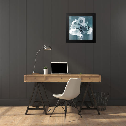 Floral Vase Black Modern Wood Framed Art Print by Kimberly, Allen