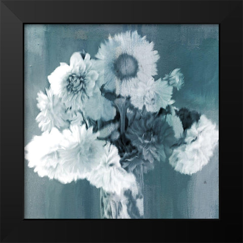 Floral Vase Black Modern Wood Framed Art Print by Kimberly, Allen