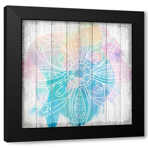 Watercolor Mandala 2 Black Modern Wood Framed Art Print by Allen, Kimberly