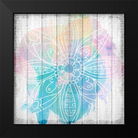 Watercolor Mandala 2 Black Modern Wood Framed Art Print by Allen, Kimberly