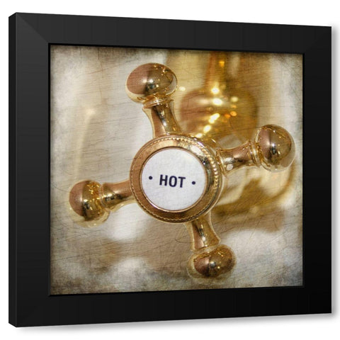 Faucet Hot Black Modern Wood Framed Art Print with Double Matting by Kimberly, Allen