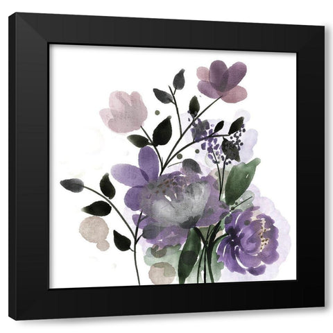 Wildflowers 2 Black Modern Wood Framed Art Print with Double Matting by Kimberly, Allen