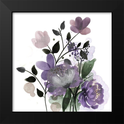 Wildflowers 2 Black Modern Wood Framed Art Print by Kimberly, Allen