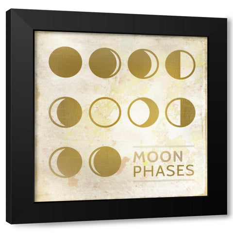 Gold Luna Black Modern Wood Framed Art Print by Allen, Kimberly
