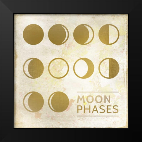 Gold Luna Black Modern Wood Framed Art Print by Allen, Kimberly