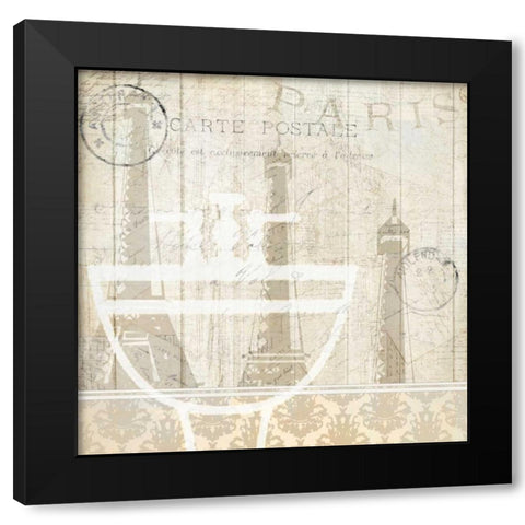 Travel Bath 2 Black Modern Wood Framed Art Print by Allen, Kimberly