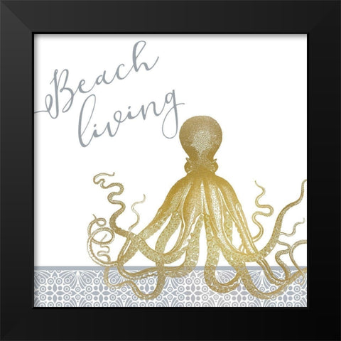 Azure Coastal 1 Black Modern Wood Framed Art Print by Kimberly, Allen