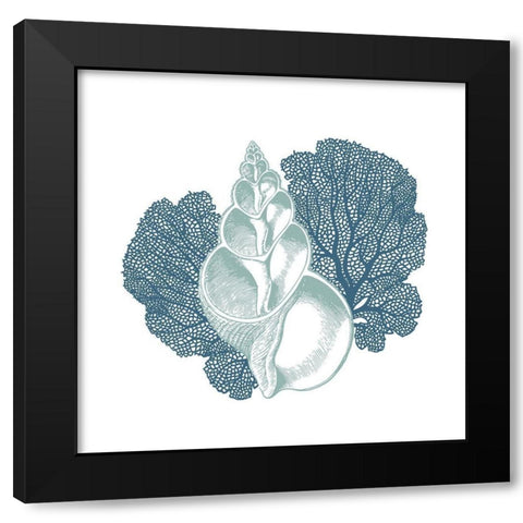 Sea Blues 2 Black Modern Wood Framed Art Print by Kimberly, Allen