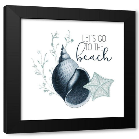 Sea Blues 5 Black Modern Wood Framed Art Print with Double Matting by Allen, Kimberly
