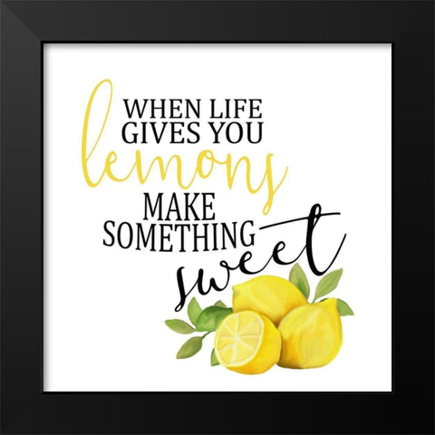 Fresh Lemons 6 Black Modern Wood Framed Art Print by Kimberly, Allen