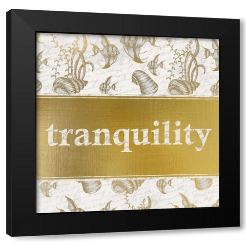 Tranquility Black Modern Wood Framed Art Print with Double Matting by Allen, Kimberly